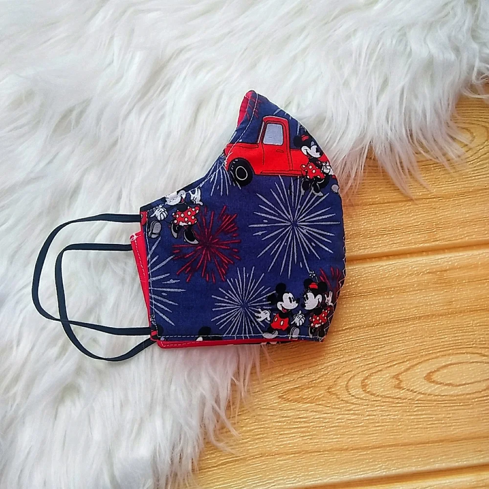 Mickey and Minnie Face Mask|Reversible Face Mask